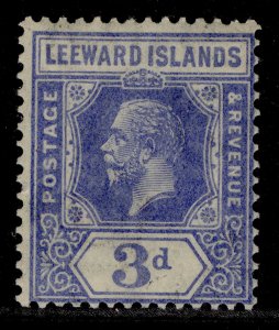 LEEWARD ISLANDS GV SG68a, 3d deep ultramarine, M MINT. Cat £70.