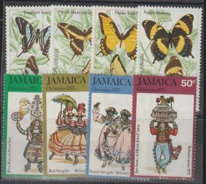 Jamaica SC 398-401, 402-405 Mint, Never Hinged