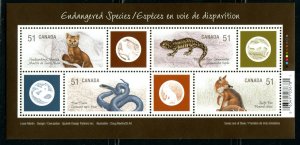 2173 Canada $2.04 Endangered Species SS, MNH