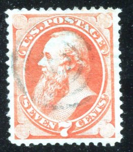 #160   7 Cent Stanton Vermillion  XF⭐⭐⭐⭐⭐