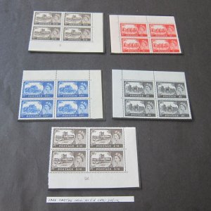 Great Britan 1967 QEII SG 759-762+595k set Plate BLK(4) MNH