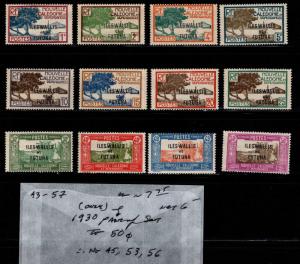 Wallis and Futuna Islands Scott 43-57 MH* 1930 stamps  from set