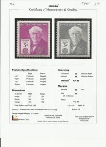 # 945 MINT NEVER HINGED THOMAS A. EDISON XF+