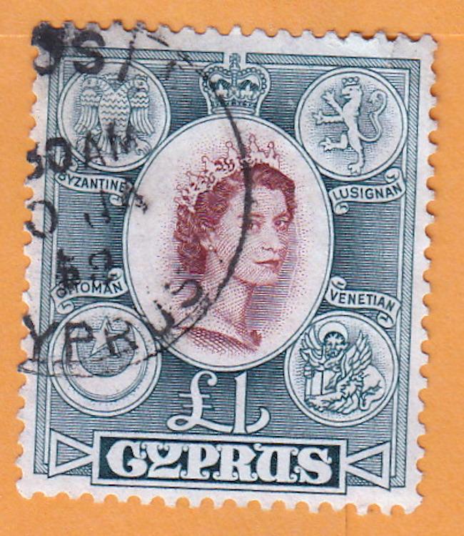 Cyprus #182, Used, CV$47.50