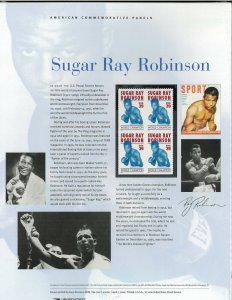 USPS COMMEMORATIVE PANEL #760 SUGAR RAY ROBINSON #4020