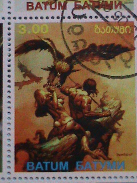 ​BATUM STAMP 1999 -FAMOUS ART PAINTING-CTO-NH STAMP SHEET #2