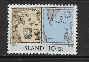 ICELAND, 391, MNH, OLD AND NEW MAP