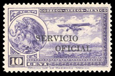 Mexico #CO30 Cat$140, 1934 10c violet, hinged, with 2024 MEPSI certificate