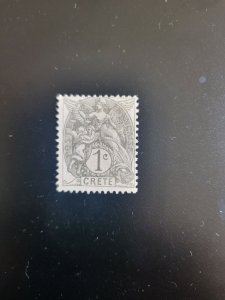 Stamps French Offices in Crete Scott #1 h