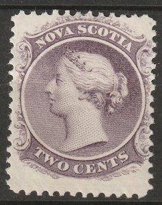 Nova Scotia 1860 Sc 9c MH*  greyish purple