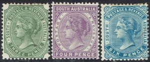 SOUTH AUSTRALIA 1883 QV 3D 4D AND 6D PERF 13