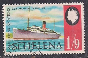St Helena 1969 QE2 1/9d Ships SG 243 used ( F1177 )
