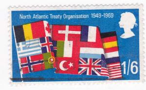Great Britain 1969 Anniversaries Flags of NATO 1/6d used