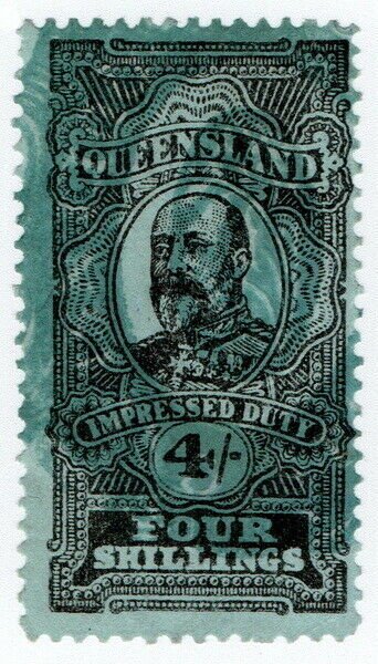 (I.B) Australia - Queensland Revenue : Impressed Duty 4/-