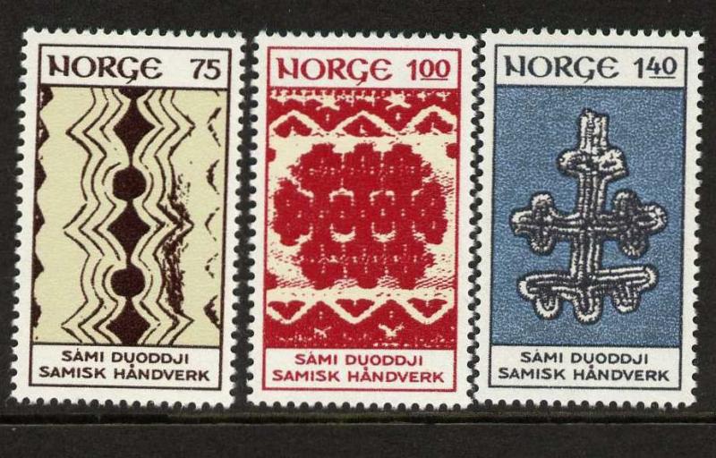 Norway 623-5 MNH Handicraft, Blade Decoration, Textile Pattern