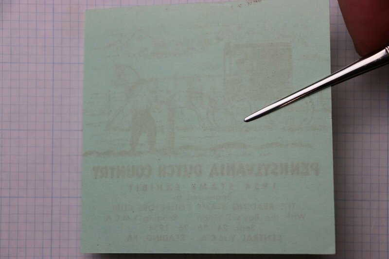 PA Dutch Country 1954 Stamp Exhibit Amish Buggy YMCA Philatelic Souvenir Ad 