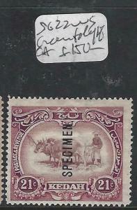 MALAYA KEDAH  (P1704B)  COW  21C  SG 22W  S  SPECIMEN CROWN TO LEFT OF CA   MOG 