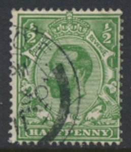 Great Britain SC# 151*  SG 324 George V Downey Head Used see detail & scans