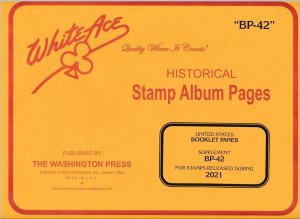 WHITE ACE 2021 US Booklet Panes Stamp Album Supplement BP-42