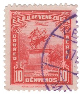 VENEZUELA STAMP 1942 SCOTT # C144. CANCELLED. # 5