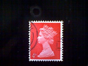 Great Britain, Scott #MH7, used(o), 1969, Machin: Queen Elizabeth II, 4d