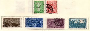 Norway Sc 240-45 1941 Snorri Sturluson stamp set used