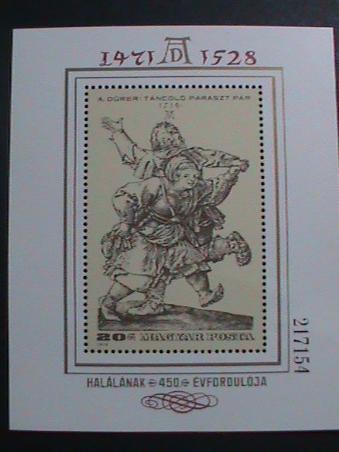 ​HUNGARY-1978-STAMP DAY-DRAWING PAINTING MNH S/S VF  WE SHIP TO WORLD WIDE