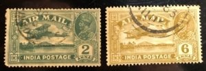 India Scott#C1, C4 F/VF  Used Cat. $1.00