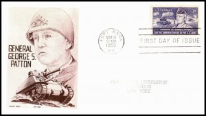 OAS-CNY 5436 FDC SCOTT 1026 – 1953 3¢ General George S. Patton Jr.