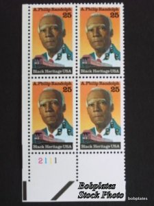 BOBPLATES #2402 Randolph Plate Block F-VF MNH SCV=$2.5 ~See Details for #s/Pos