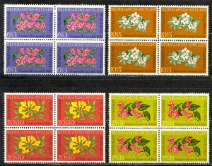 Netherlands Antilles Sc# B64-B67 MNH block/4 1964 Flowers