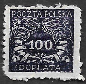 Poland Scott #J29 100h Postage Due (1919) MNH