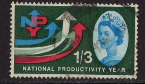 Thematic stamps GREAT BRITAIN 1962 NPY 1/3 PHOS sg.633p postally used used