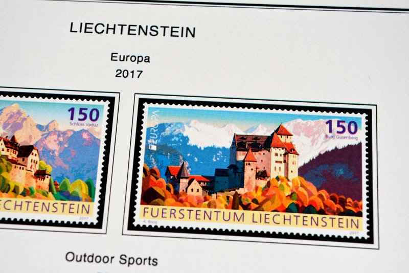 COLOR PRINTED LIECHTENSTEIN 2011-2020 STAMP ALBUM PAGES (66 illustrated pages)