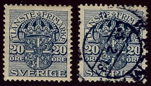 Sweden SC O35 Mint & Used F-VF...Worth a close look!