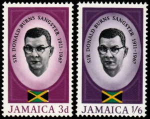 ✔️ JAMAICA 1967 - DONALD BURNS SANGSTER - SC.  261/262 MNH ** [5CW5]