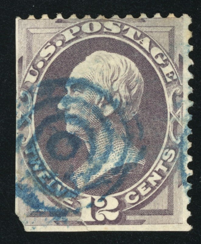 US Scott 151 Used 12c  blue 4 ring bulls  eye cancelLot US105 bhmstamps