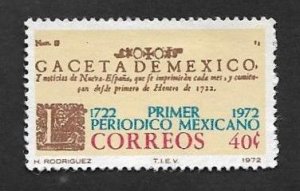 SD)1972 MEXICO 250° ANNIVERSARY OF THE FIRST MEXICAN NEWSPAPER, GACETA DE MEXI