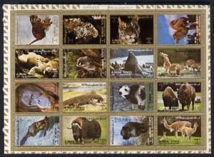 Ajman 1972 Animals #1 perf set of 16 unmounted mint, Mi 2...