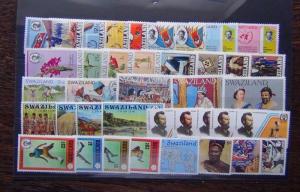 Swaziland 1969 1977 sets Football Silver Jubilee Flowers Telephone Tourism MNH