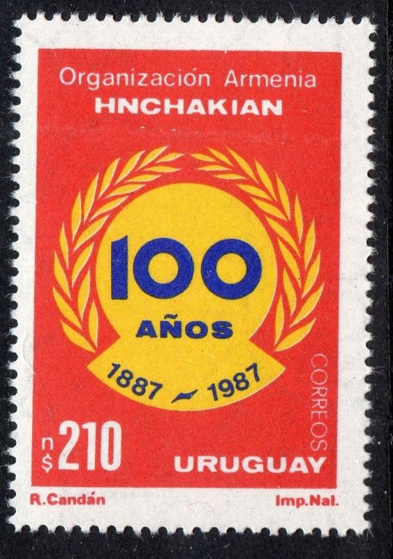 ARMENIA ORGANIZATION HNCHAKIAN 100 ANIVERSARY URUGUAY Sc#1280 MNH STAMP