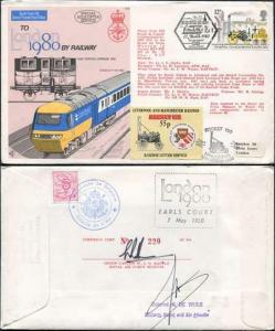 C68c To London by Railway 1980 Special Signed by Colonel K. De Wulf (A)