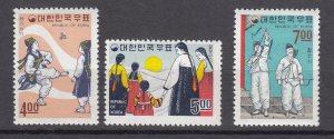J26846 1967 south korea mh #561-3 sports