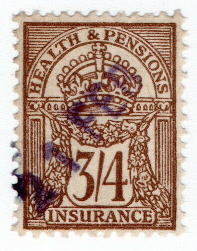 (I.B) George V Revenue : Health & Pensions Insurance 3/4d