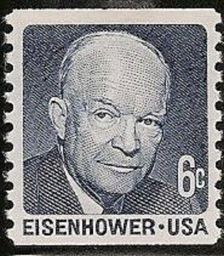 US 1401 Dwight D Eisenhower 6c coil single (1 stamp) MNH 1970