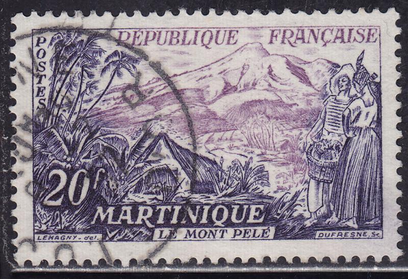 France 780 USED 1955 Mount Pelee, Martinique 20F