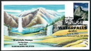 5800b - FDC - 63c - Nevada Falls, California – Waterfalls - Wally Jr Cachet- BWP