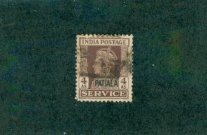 INDIA PATIALA STATE 072 USED CV $3.75 BIN $2.00