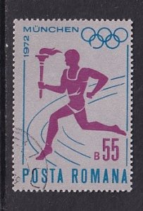 Romania   #2352  cancelled  1972  olympic torch   to Munich