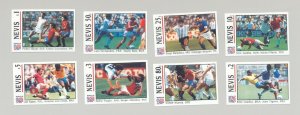 Nevis 1994 Soccer 8v Imperf Proofs